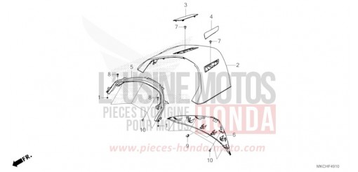 UPPER CENTER REAR COVER GL1800BDM de 2021